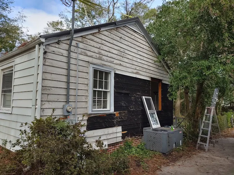 House exterior restoration — before