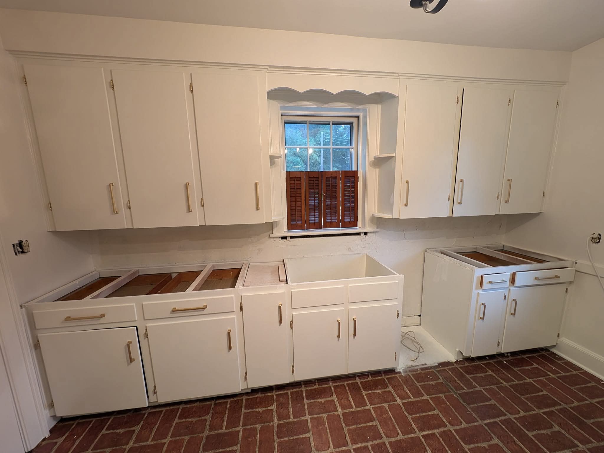 Kitchen cabinet refinish — after
